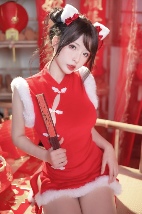 清水由乃 新年旗袍-046